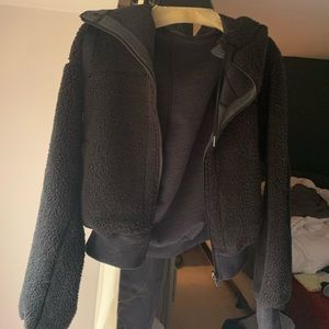 Short and sweet Sherpa jacked zip hoodie lululemon